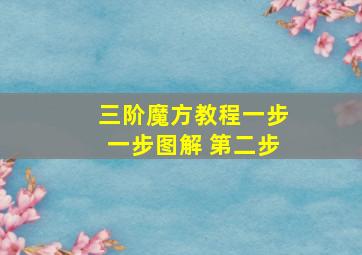 三阶魔方教程一步一步图解 第二步